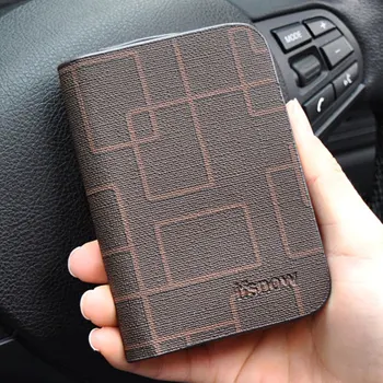 

Men genuine leather key wallet multi-functional zipper vertical purse key case hard card holder purse coffee