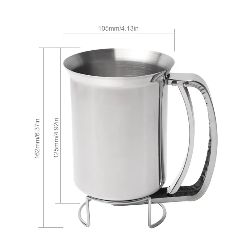 Stainless Steel Batter Dispenser Cake Paper Cup Pancake Ball Dough Dispenser Funnel Home Octopus Burning Ball Baking Machine