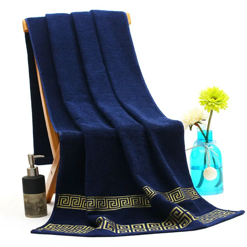 

1Pcs Chinese Style Printed Large Bath Towel 70 x 140 CM Solid Color Adult Cotton Bath Tower Men Jumbo Bathing Soft Towel