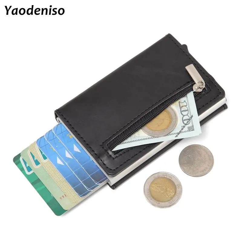 

Men Rfid Wallet Credit Card Holder Sticker Business Card Pocket coin Cash Card Holder Passes Holder Metal Cardholder Protection
