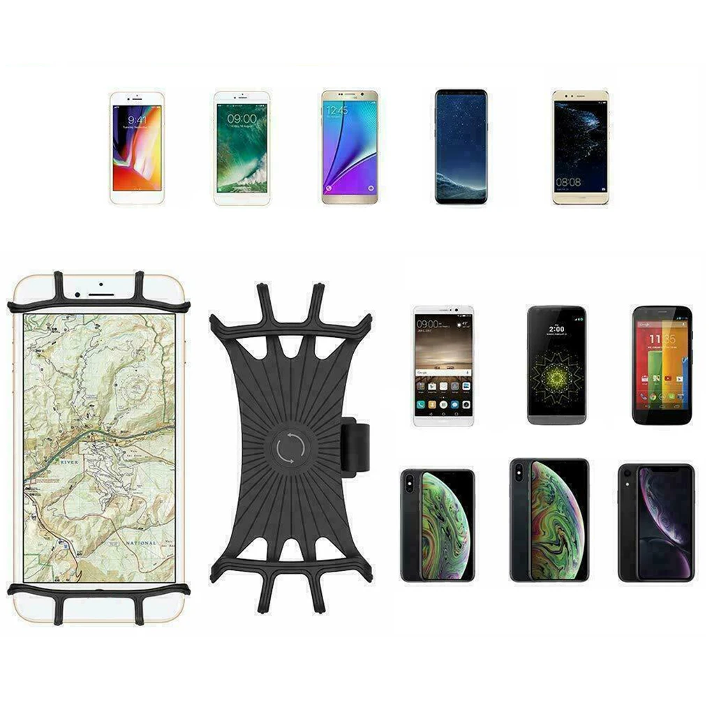 Shockproof Mount Phone Holder Elastic Silicone Stand Universal Mobile phone GPS Holder For iPhone 12 11 Huawei Xiaomi Samsung mobile phone stand