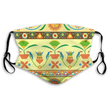 

Ancient Egyptian Pattern Unisex Anti-Pollution Mask Dust Mask with Filter Mask Black