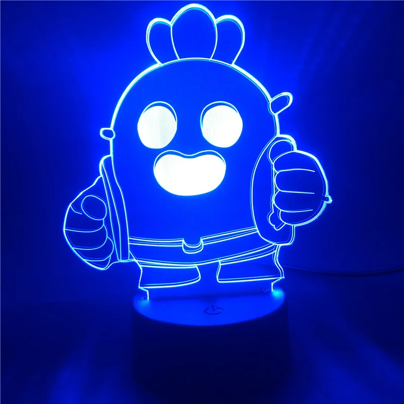 Game Brawl Stars Figure Cactus Heros LED Night Lights for Kids Children Bedroom Bedside Decorative Lamp Colorful Table Lamp