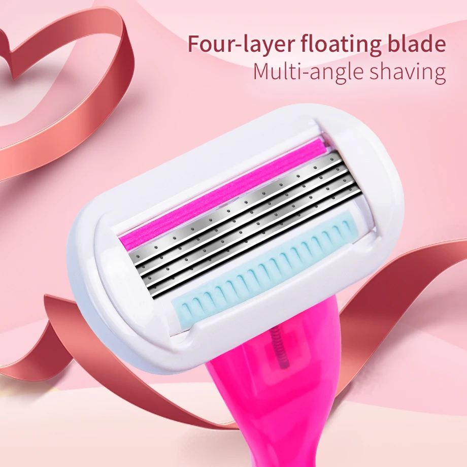 Shaving Razor Safety Beauty Manual Stainless Steel Razor Blade Shaving Women 4 Layer Blades Shaver Razor 1 Shaving Razor Safety Beauty Manual Stainless Steel Razor Blade Shaving Women 4 Layer Blades Shaver Razor 3
