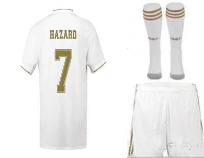 Бесплатно плюс 13 патчей Реал Мадрид взрослый костюм носки футбольные Джерси дом вдали 3RD Hazard ISCO MODRIC футбольная рубашка - Цвет: home5
