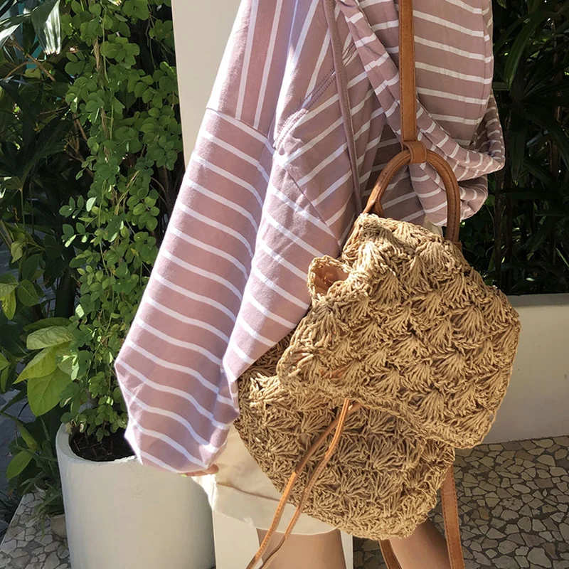  VALICLUD 3 Pcs Crochet Backpack Woven Backpack Straw Summer Bag  Backpack for Shopping Women Straw Rucksack Sackpack Backpacks for Traveling  Carry on Creative Backpack Bamboo Casual : Clothing, Shoes & Jewelry