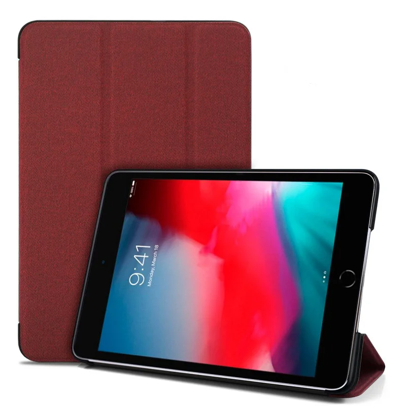 WOWCASE умный кожаный чехол для планшета для iPad Mini 5 чехол с подкладкой из микрофибры защитный чехол для iPad mini 5 поколение - Цвет: Red