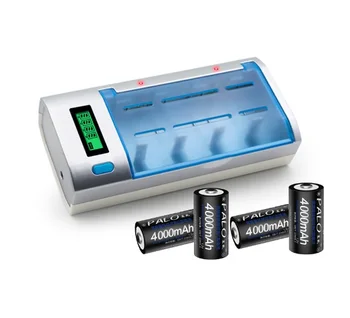 

PALO-Smart LCD Display, AA, AAA, C, D, 9V, Battery Charger, Fast Charge, Fast Discharge for Ni-MH, NI-CD, AA, AAA, C, D, 9V Size