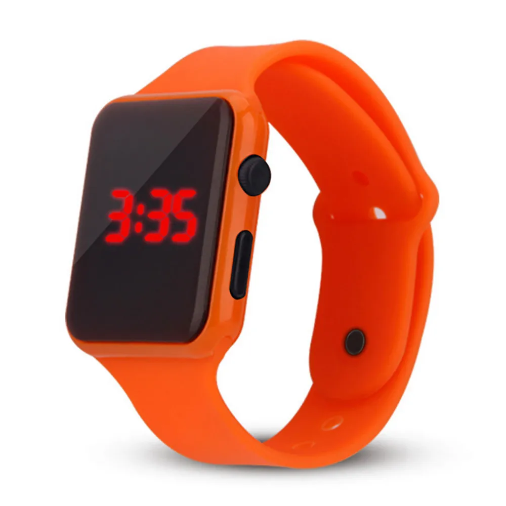 Часы Relogio Цифровые мужские часы женские часы montre homme умные спортивные часы ручные часы-кольцо Led спортивные модные электронные - Цвет: orange