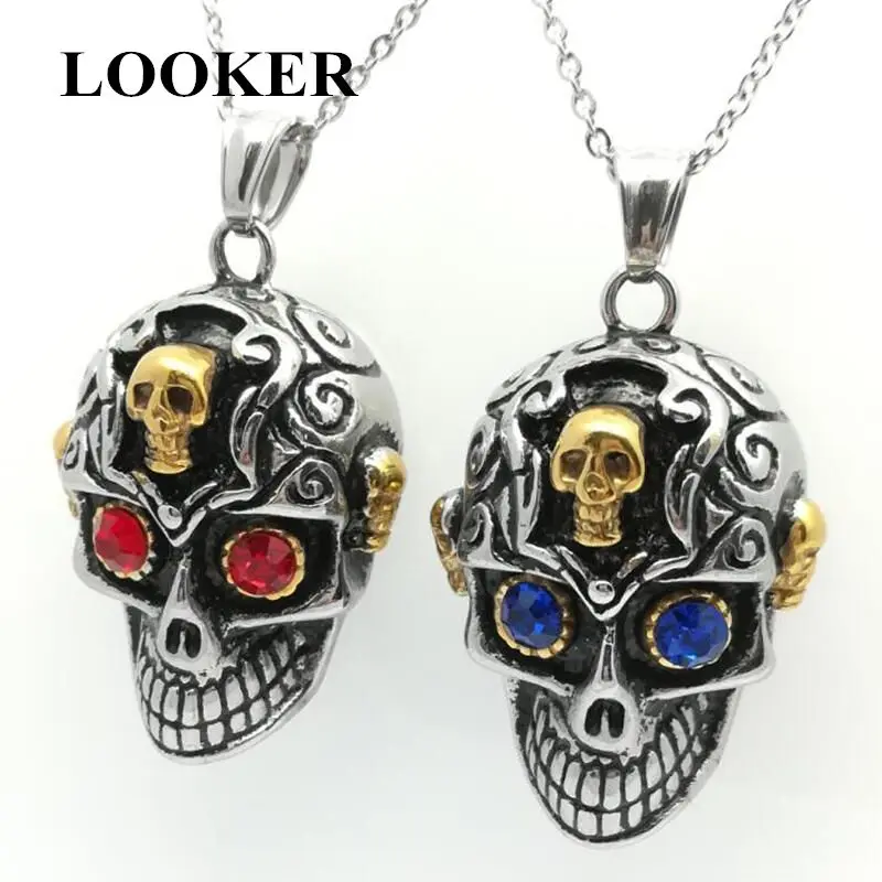 Ожерелье LOOKER из титановой нержавеющей стали со сверкающими микрозакрепками