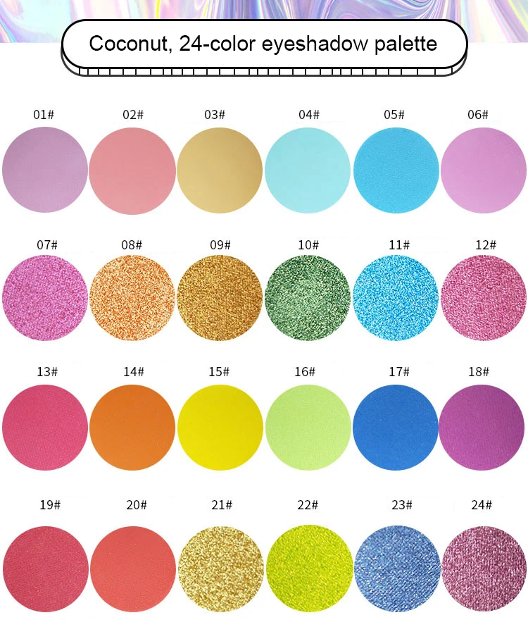 HUDAMOJI 24 Colors Eyeshadow Pallete Earth Color Glitter Pearl Matte Eye Shadow Highlight Shimmer Eye Shadow Tray Hawaii Makeup HUDAMOJI 24 Colors Eyeshadow Pallete Earth Color Glitter Pearl Matte Eye Shadow Highlight Shimmer Eye Shadow Tray Hawaii Makeup