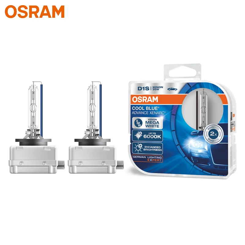 OSRAM D1S 66140CBA Xenon HID Cool Blue Advance Duo Box 6000K Mega белый цвет оригинальный дальний/ближний свет
