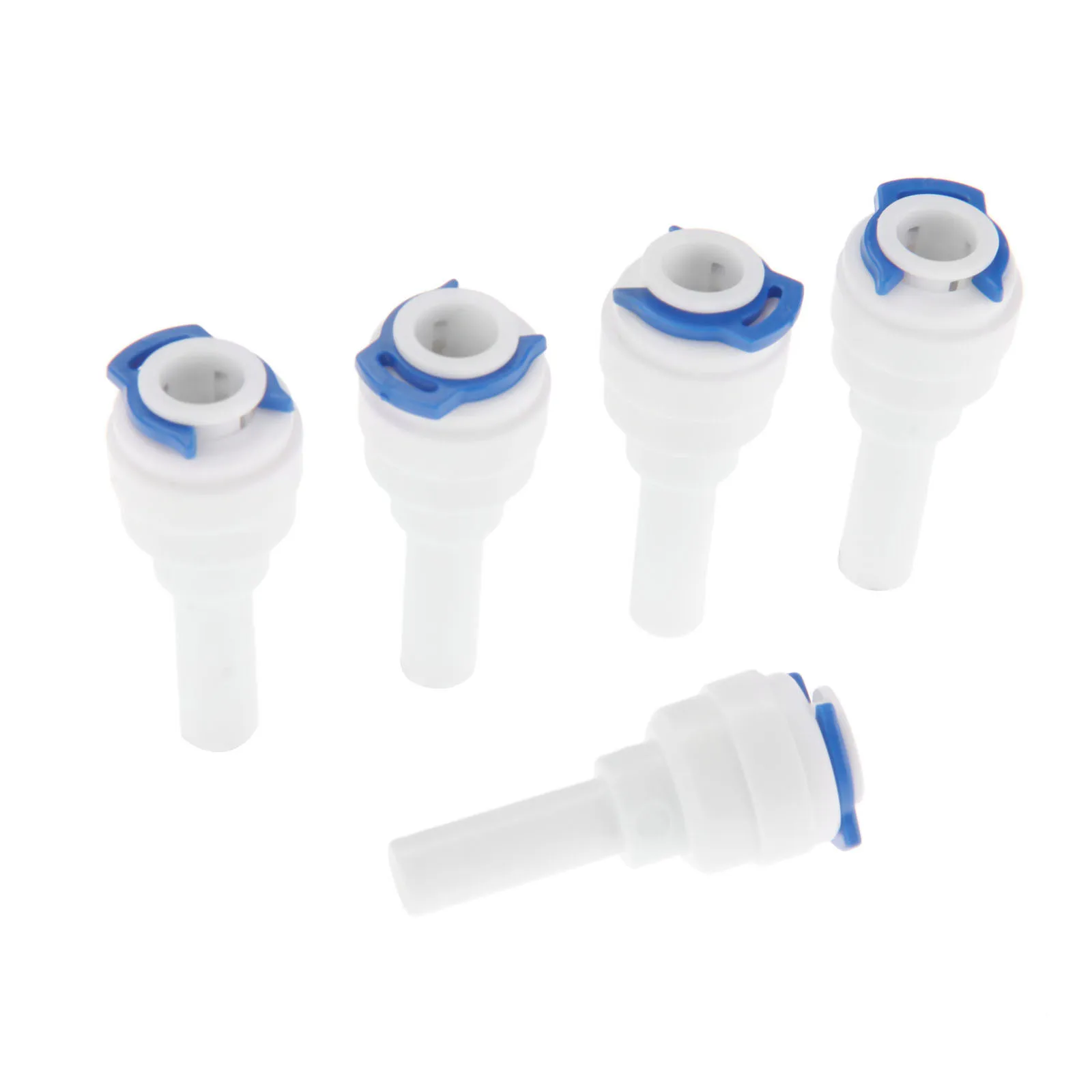 

5Pcs Reverse Osmosis RO Water Aquarium System Plastic Pipe Fittings Straight 1/4" OD Hose -1/4" Stem Quick Coupling Connectors