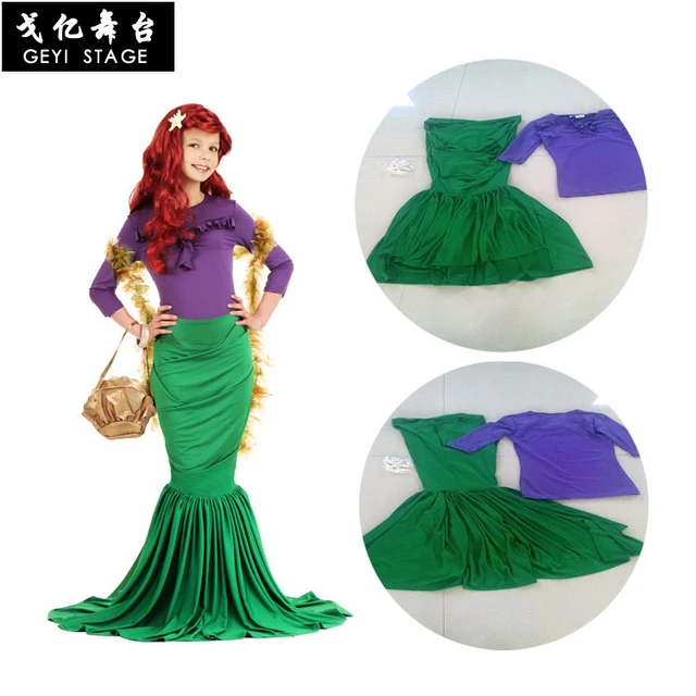 Vestido Adulto Similar Fantasia Cosplay Sereia Ariel