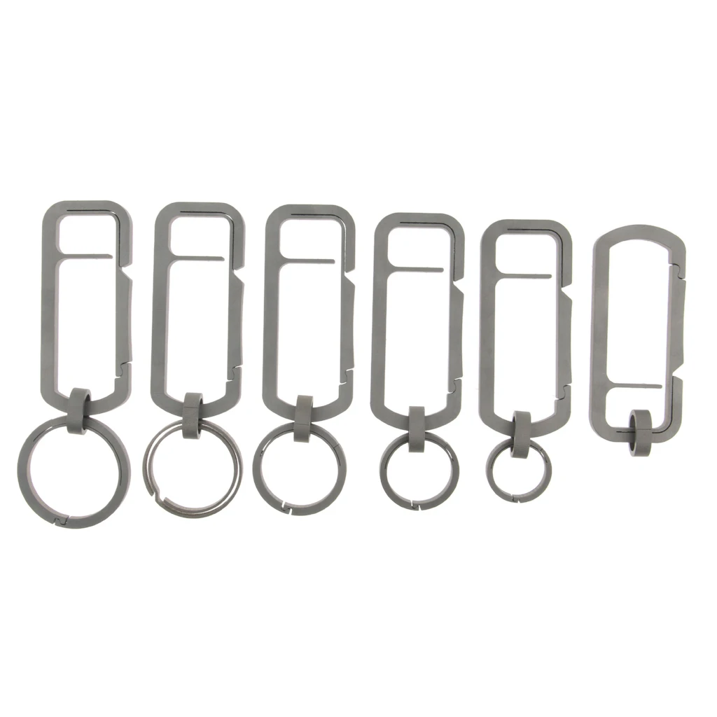 

Multi-function 6pcs Key Chain Ring Carabiner Hook Belt Buckle Outdoor climbing hiking backpacking