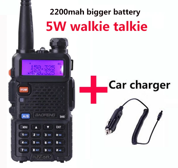 baufeng uv5r uv 5r+ 2200mah uv 5r baofeng 8w midland talkie-walkie 10 км 5 км walki taki vhf uhf портативный west ham cb радио - Цвет: add car charger