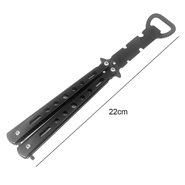 Comb Stainless Steel Practice Training Butterfly Knife Comb Beard Moustache Brushe Salon Hairdressing Styling Tool