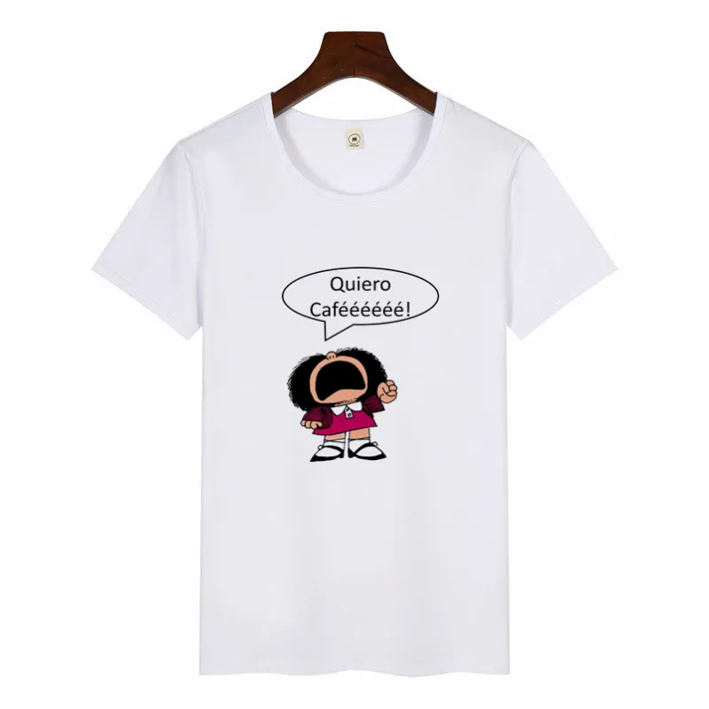 B30H Милая футболка с принтом Toda Mafalda, женские топы с короткими рукавами для девочек, повседневные футболки кавай, модная футболка с круглым вырезом Harajuku - Цвет: B30H