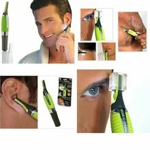 Nose hair, ear hair trimmer, male, built-in light, green Tools