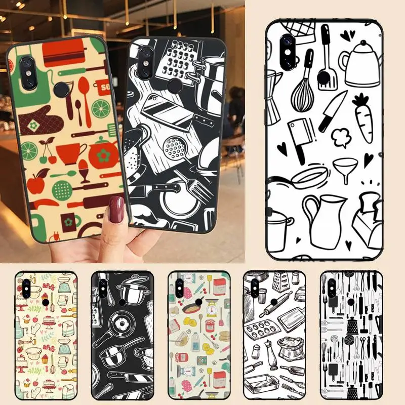 Utensili Da Cucina Chef Kitchen Phone Case Per Xiaomi Redmi Note 7 8 9 T Max3 S 10 Pro Lite Luxury Brand Shell Funda Coque
