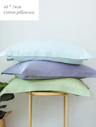 ZHUO MO 48*74cm 100% cotton Pillowcase Soft Decorative Pillow Case Pillow Covers Solid Color Multi-color Hotel for home