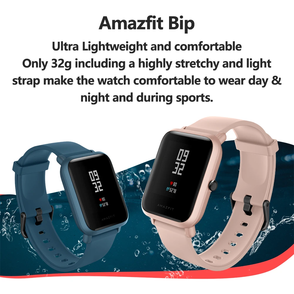 Глобальная версия Amazfit Bip Lite Смарт часы легкие умные с 45 днями в режиме ожидания GPS