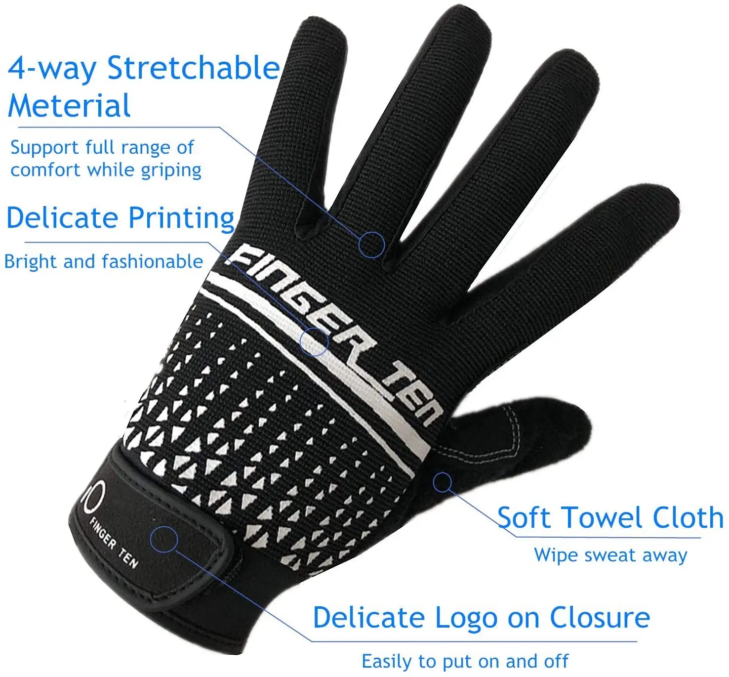 Full Finger Exercise Glove for Men and Women's Weight Training