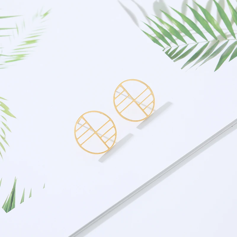 New to the ring ear Geometric semicircle Glamour woman jewelry Gold stainless steel earrings Gift for best fri | Украшения и