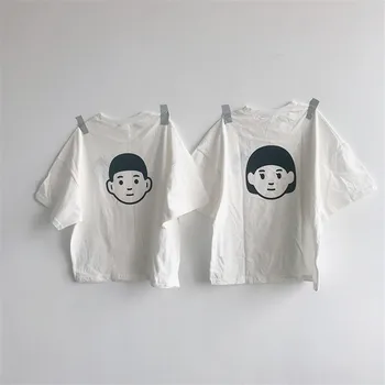 

2020 Summer New Kids Clothes Cotton Boys T Shirt and Girls T Shirt Head Portrait Kids Base Blouse Boys top Children Tee