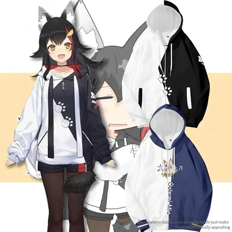 

VTuber Ookami Mio Hoodies 3D Trendy Print All-match Harajuku Men/Women Hoodie Tops