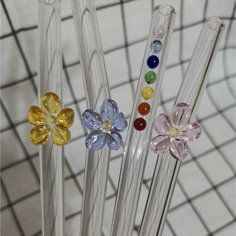 Трубочки стеклянные многоразовые для напитков 10 шт.|Соломинки питья| |