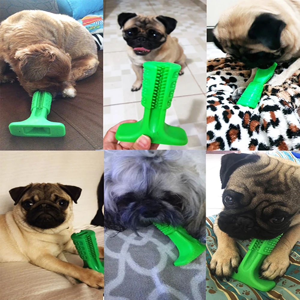 Dog Toy Ball Food Funny Toothbrush Stick Pet Dog Toys For Small Large Dogs Tooth Brush Bite Resistant Puppy Pet Chew Toys Rubber (17)