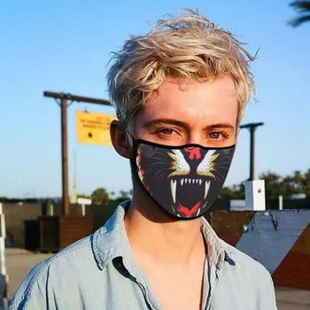 

Adult Animal Printing Face Mask Breathable Protective Mouth Mask Washable Breathable Cotton Mask for face Mascarillas Masque