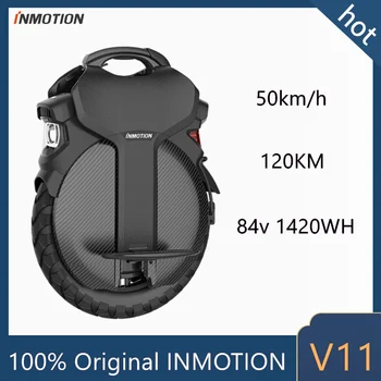 شراءالأصلي INMOTION V11 الدراجة الهوائية الأحادية العجلة 84 فولت 2000 واط قوة قوية سكوتر بإمكانية التوازن الذاتي البناء في مقبض شاحن مزدوج تعليق الهواء