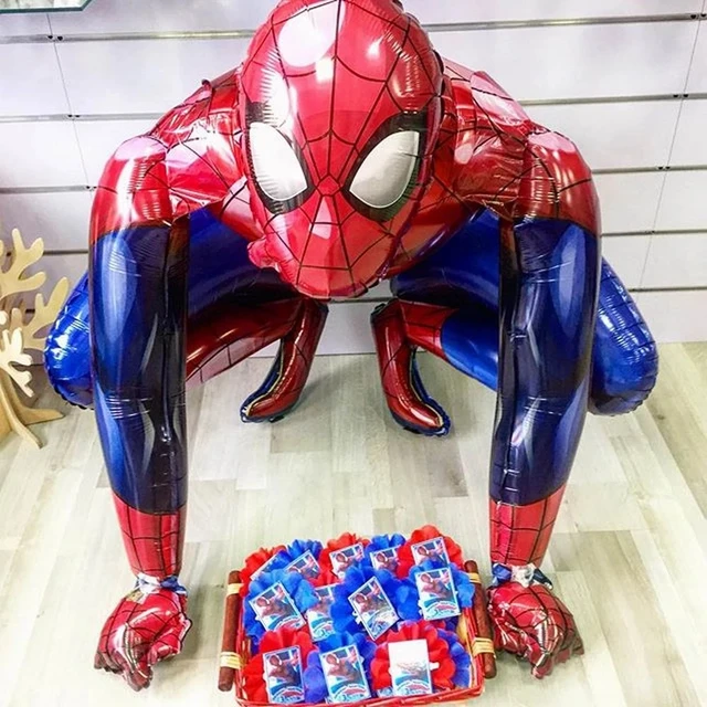 Grands ballons 3D SpidSuffolk Iron Man en aluminium, décorations de fête d'anniversaire pour enfants, dessin animé, fournitures de fête préChristophe, cadeau 1