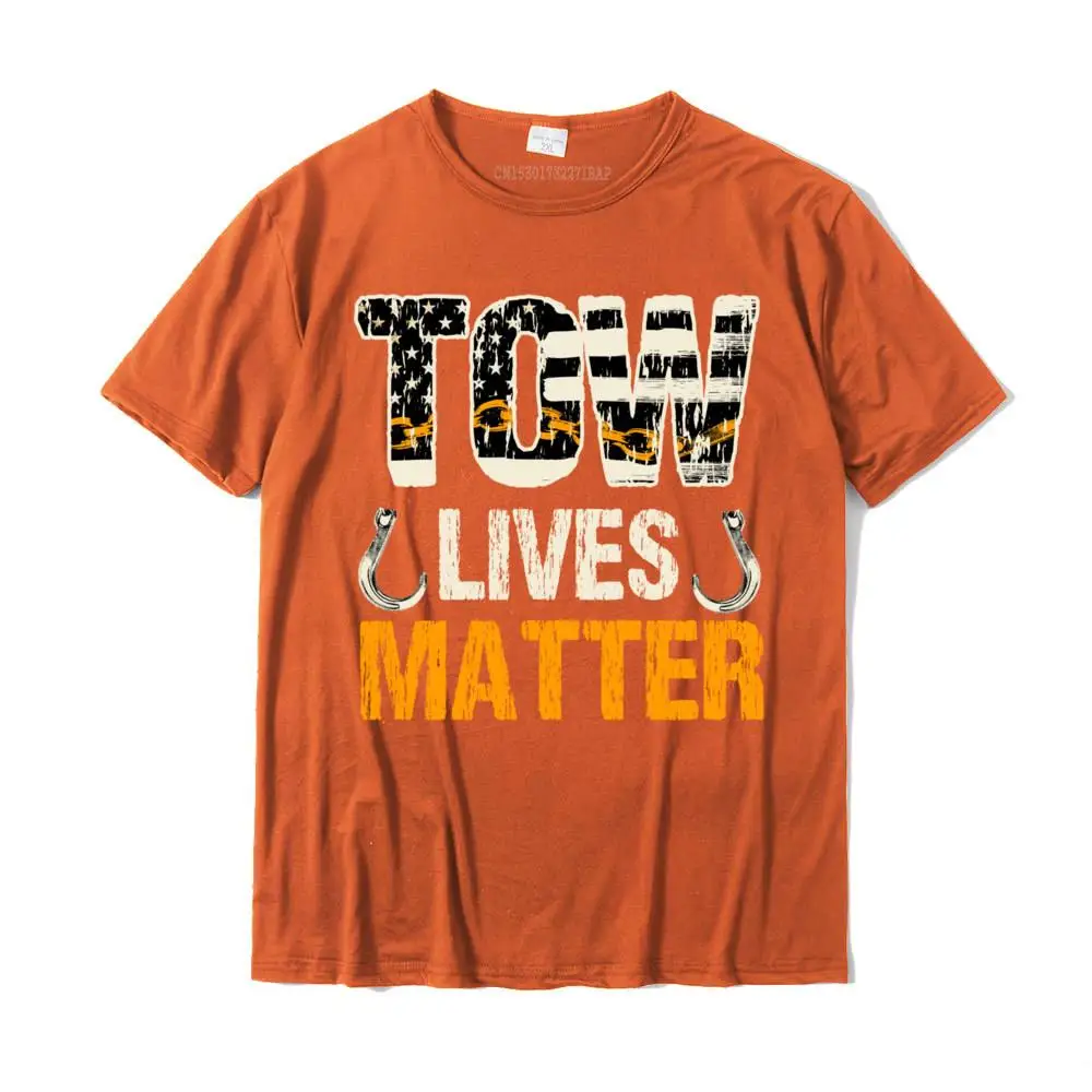 Casual Tees Prevalent O Neck Slim Fit Short Sleeve 100% Cotton Men Tshirts Custom Tshirts Drop Shipping Tow Truck Driver Tow Lives Matter Towing Hook Wrecker Pullover Hoodie__27823 orange