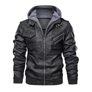 

Autumn Men Faux Leather Jackets Coat Oblique Zipper Motorcycle PU Leather Jacket Men Brand Military Long Sleeve Winter Coat
