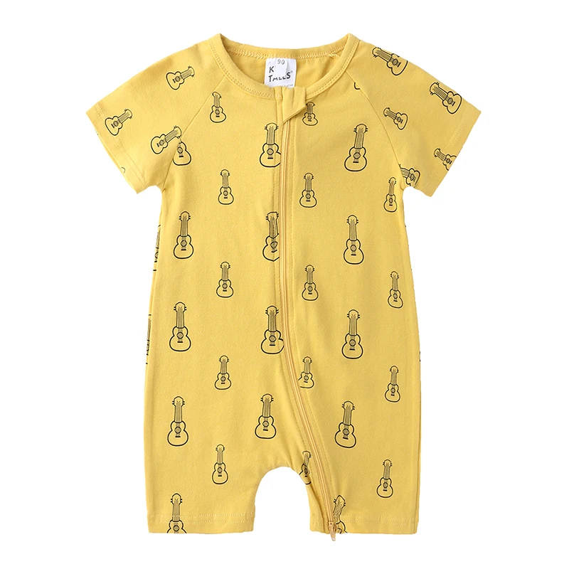 baby bodysuit dress 2022 bicycle pattern short Newborn Baby Clothes cotton Summer Rompers Kids Baby Girl Jumpsuit Toddler Costume jumpsuit for baby Newborn Knitting Romper Hooded 