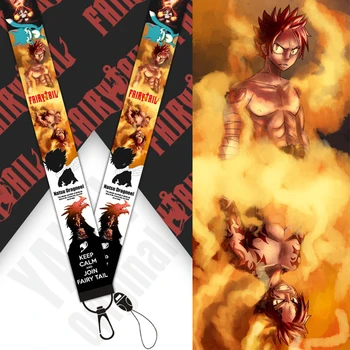 

FAIRY TAIL Character Props Cosplay Mobile Phone Lanyard Wristband Anime Ribbon Keychain Long Lanyard Can Split Adult Child