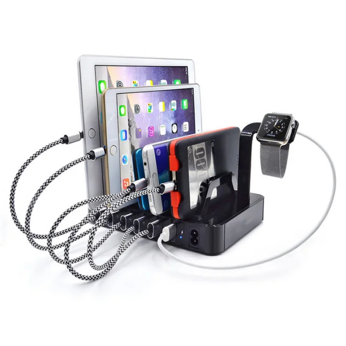 Док-станция для зарядки с USB 6 портами USB зарядное устройство Органайзер несколько мобильных планшетов зарядная подставка для iPhone iPad GV99