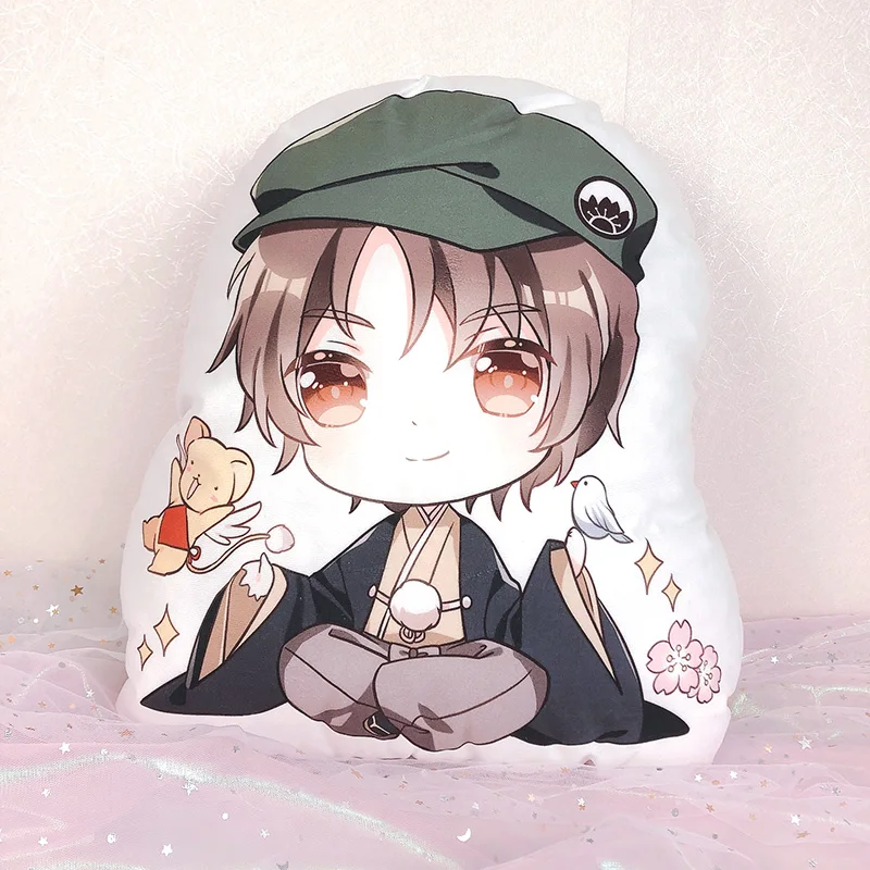 Карточка Captor Sakura LI SYAORAN KINOMOTO SAKURA Косплей мультфильм двухсторонняя Кукла Плюшевая Мягкая Подушка игрушка Рождественский подарок