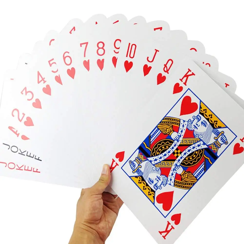 3 Size 2/4/9 Times Super Big Giant Jumbo Playing Cards Full Deck Huge Standard Print Novelty Poker Index Fun Games | Игрушки и хобби