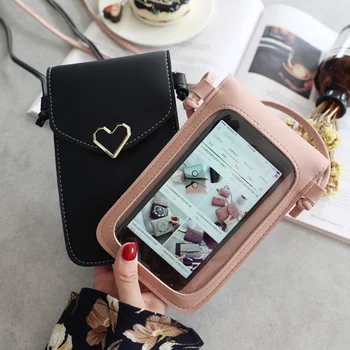 

2020 Women Bag Touch Screen Cell Phone Purse Smartphone Wallet Leather Shoulder Strap Handbag S10 Huawei P20