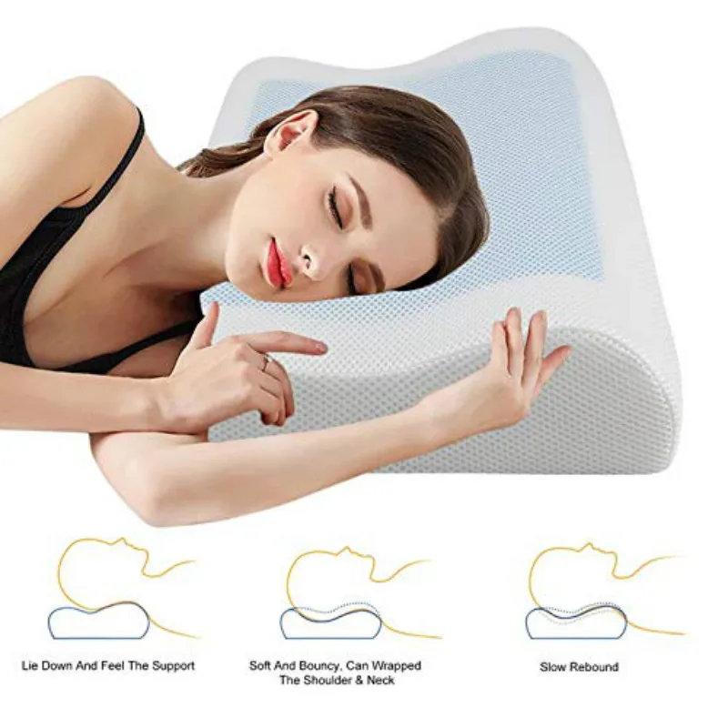 Gel Memory Foam Pillow + Reversible Cooling Cover