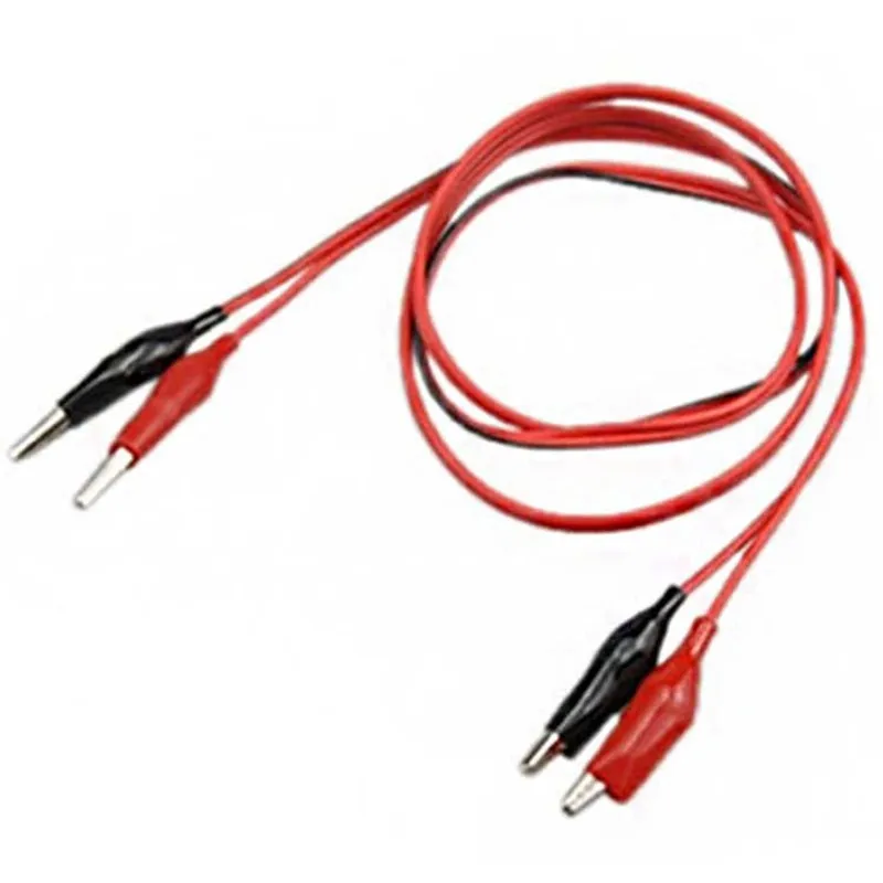Alligator Clips Electric DIY Test Leads Double-ended Crocodile Test Clips red black Electrical Roach Jumper Wire