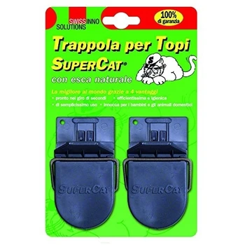 

SWISSINNO Supercat Topi con Esca Naturale pz. 2-Topicidi trappole, Multicolore, Unica