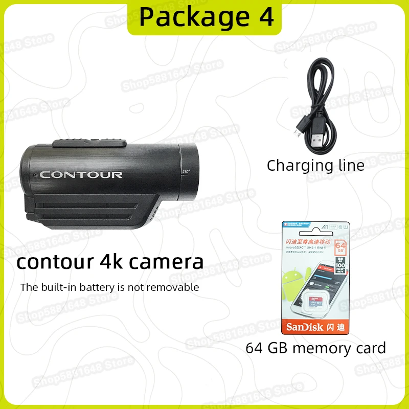 Camera contour 4K version Ultra HD roam2 roam3 upgrade App control tactical helmet head mounted first view camera 