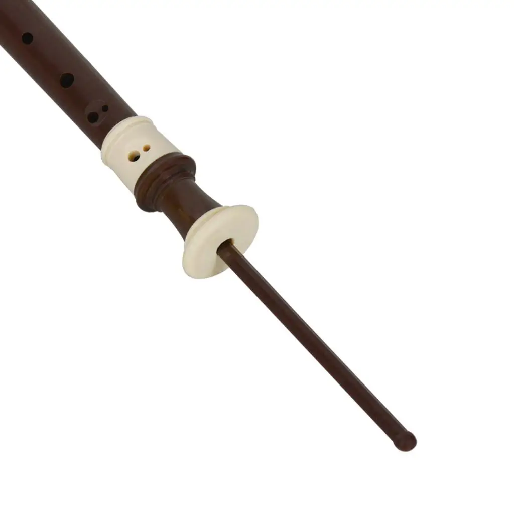Soprano Recorder 8-Hole Clarinet with Cleaning Rod + Wiping Cloth, Key of B