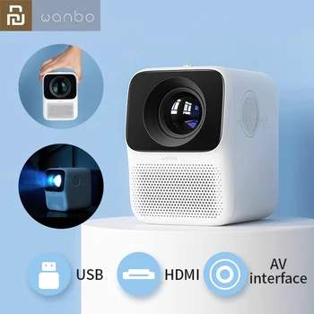 

Youpin 2020 Wanbo LCD Mini Projector T2 Free LED Support 1080P Vertical Keystone Correction Portable Mini Home Theater Projector
