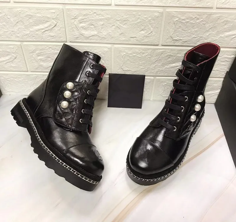 2019 черные ботинки из натуральной кожи Женские в байкерском стиле женские модные